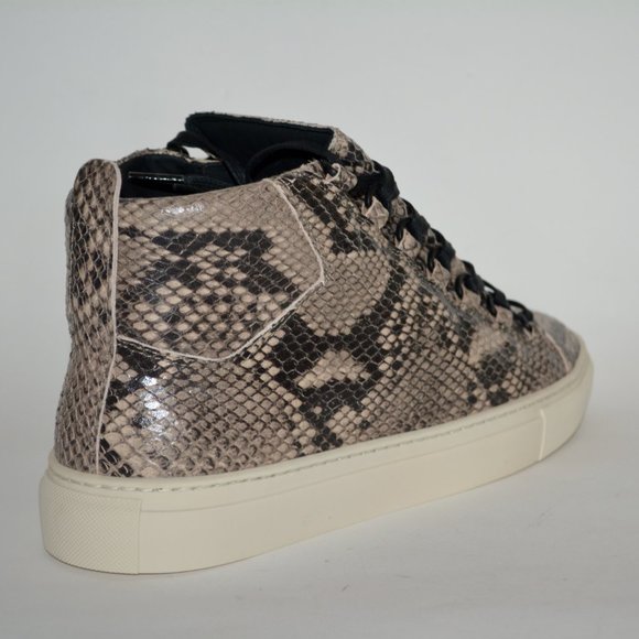 NEW BALENCIAGA HITOP ARENA PYTHON SNAKE PRINT LEATHER SNEAKERS US 7 EU 40 MENS - Picture 2 of 9